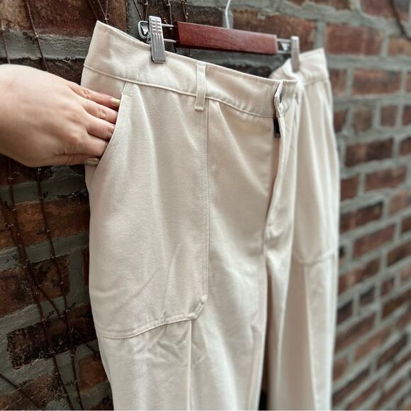 NEW Size XL Womens Nike Air Jordan Woven Straight Leg High Rise Light Brown Pant - Picture 4 of 10